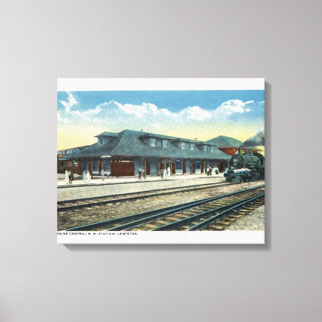 Maine Central Railroad Station Canvastryck (Framsida)