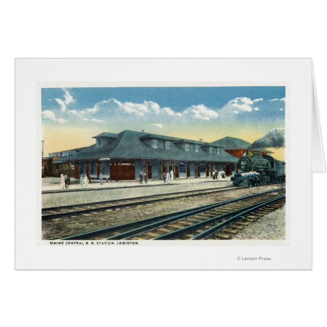 Maine Central Railroad Station Hälsningskort (Framsidan Horizontal)