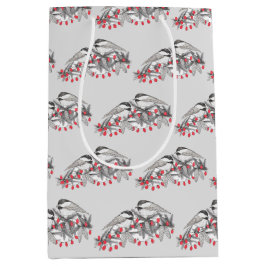 Maine Chickadee Bird Winter jul Helgdag Snö