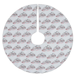 Maine Chickadee Bird Winter jul Helgdag Snö Julgransmatta Borstad Polyester