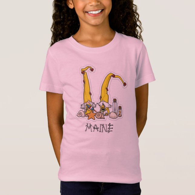 Maine Coast - Welcome Gnome  T Shirt (Framsida)