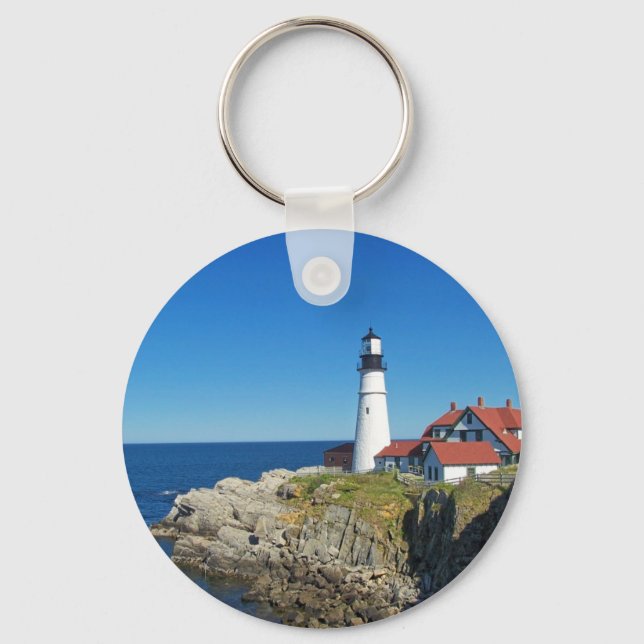 Maine Coastal Lighthouse Nyckelring (Framsida)