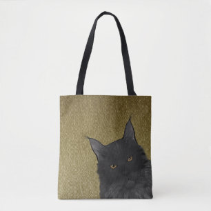 Maine Coon Allover Tote Bag Tygkasse