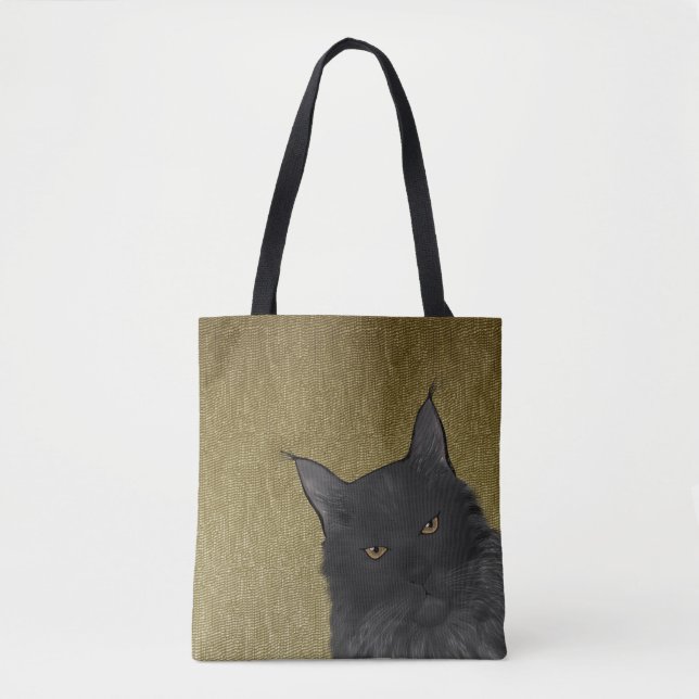 Maine Coon Allover Tote Bag Tygkasse (Framsida)