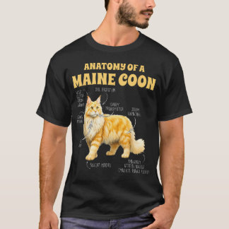Maine Coon Älskare Kattmamma Katt Mamma Anatomi Ho T Shirt