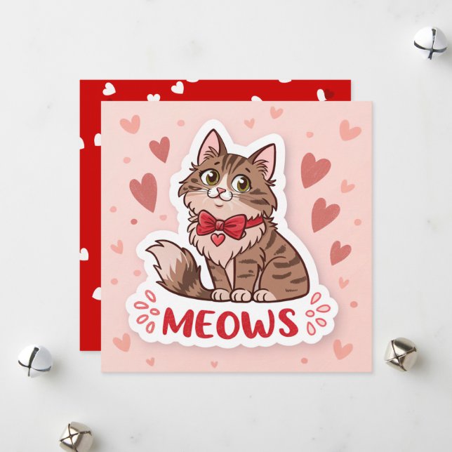 Maine Coon 🐾 Breeders i närheten 💖 Julkort (Fram/Back In Situ)