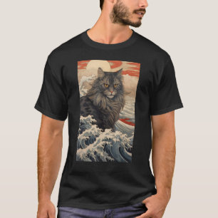Maine Coon Cat Aesthetic japUkiyo e 2 T Shirt