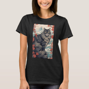 Maine Coon Cat Aesthetic JapUkiyo e 5 T Shirt