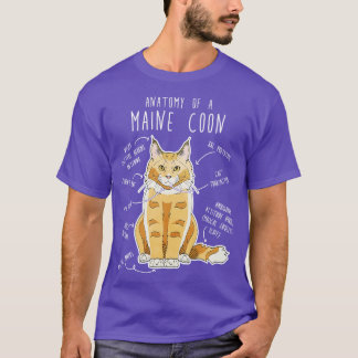 Maine Coon Cat Anatomy TShirt 2 T Shirt