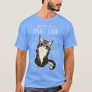Maine Coon Cat Anatomy TShirt T Shirt
