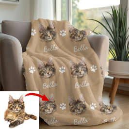 Maine Coon Cat, Anpassningsbar Pet Camel Fleecefilt