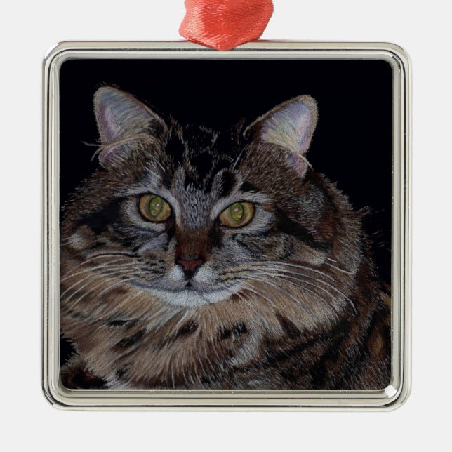 Maine Coon Cat Art Ornament (Framsidan)