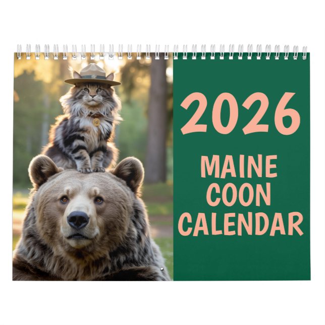 Maine Coon Cat Calendar Kalender (Omslag)