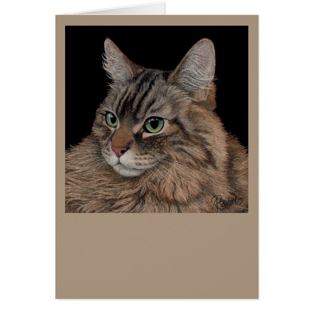 Maine Coon Cat Card OBS Kort (Framsidan)