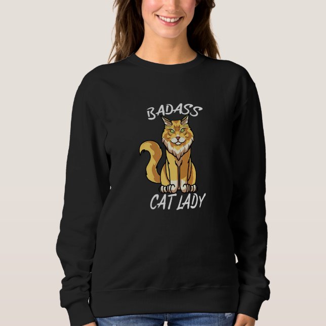 Maine Coon Cat Dam Cat Mamma T Shirt (Framsida)