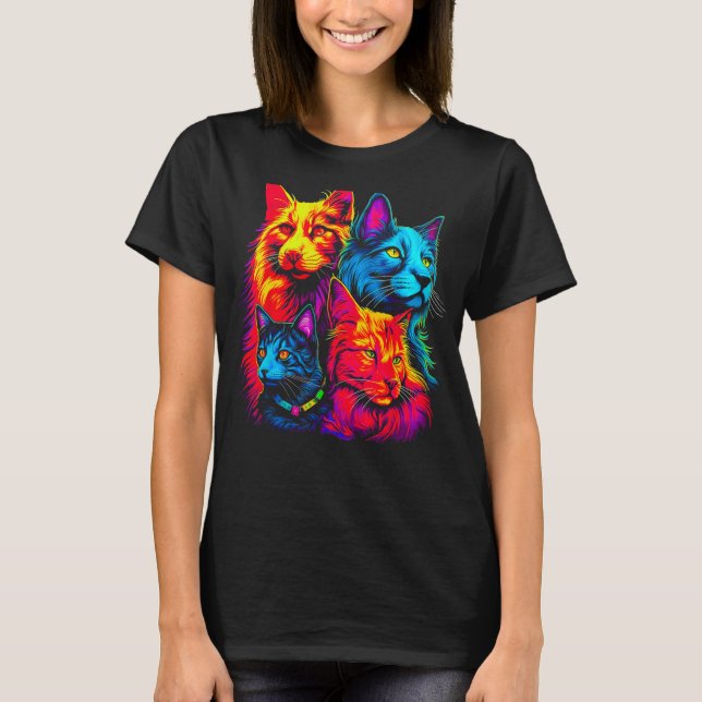 Maine Coon Cat Family T Shirt (Framsida)