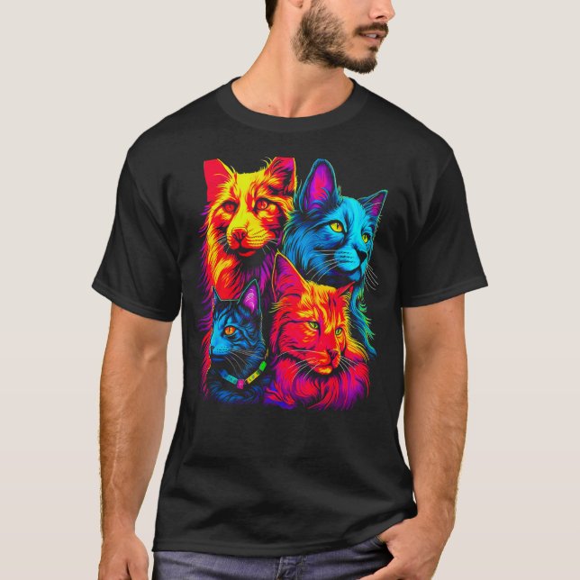 Maine Coon Cat Family T Shirt (Framsida)