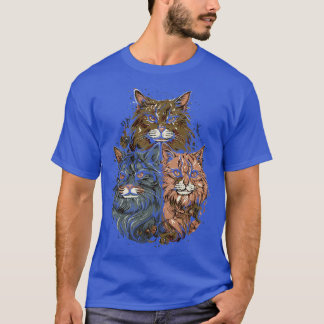 Maine Coon Cat Gang Unleaschad T Shirt