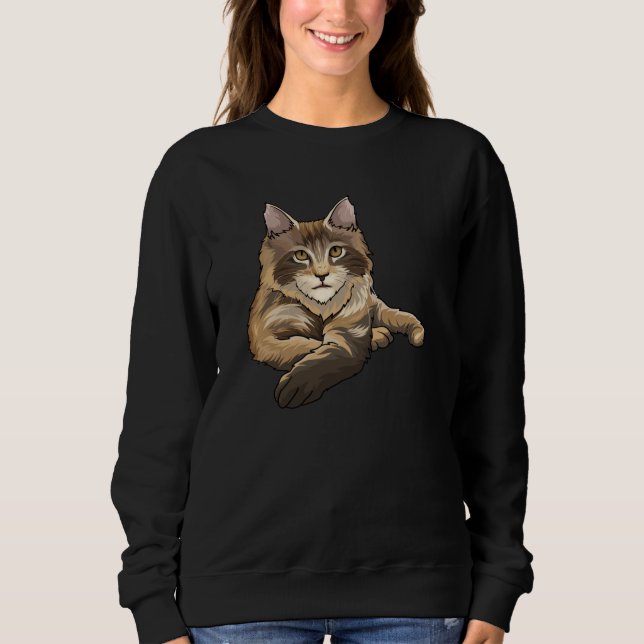 Maine Coon Cat Gift Idea T Shirt (Framsida)