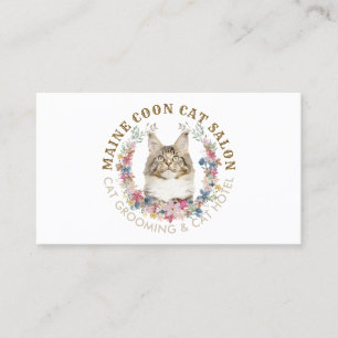 Maine Coon Cat Grooming Salon Pet Spa Visitkort
