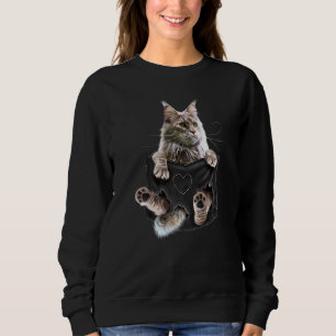 Maine Coon Cat in Pocket T Shirt