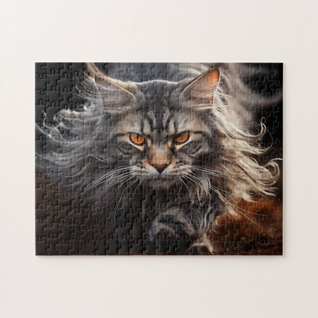 Maine Coon Cat-jakt Pussel (Horisontell)