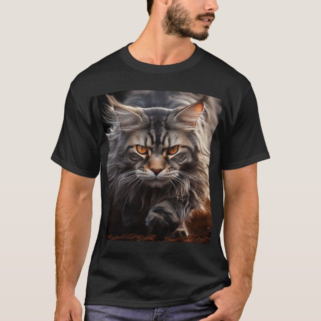 Maine Coon Cat-jakt T Shirt (Framsida)