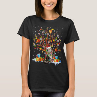 Maine Coon Cat Julgran Ljus Ornament Deco T Shirt