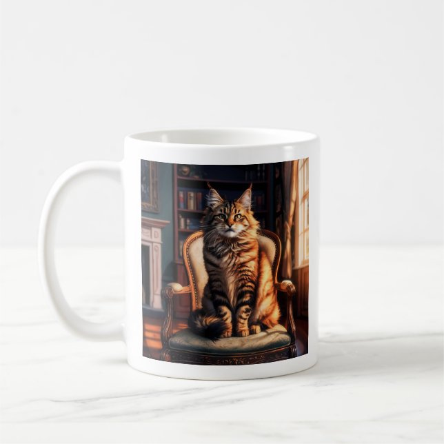 Maine Coon Cat Kaffemugg (Vänster)