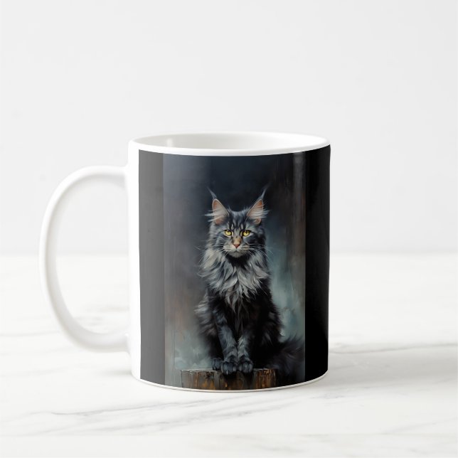 Maine Coon cat Kaffemugg (Vänster)