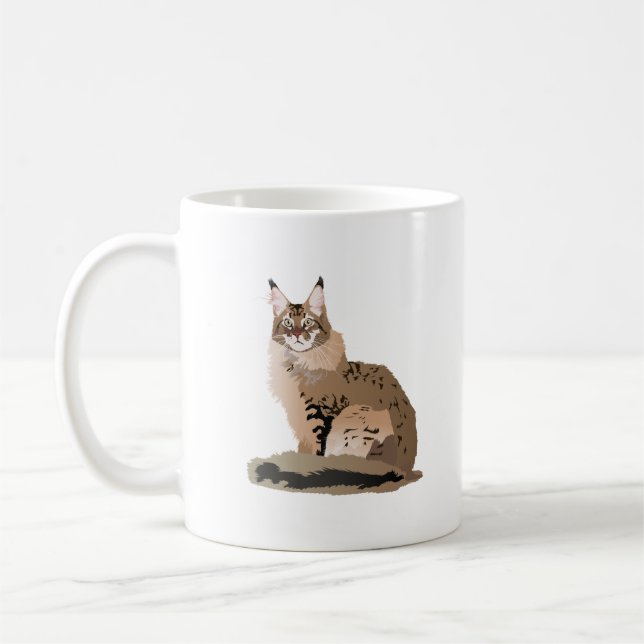 Maine Coon Cat Kaffemugg (Vänster)