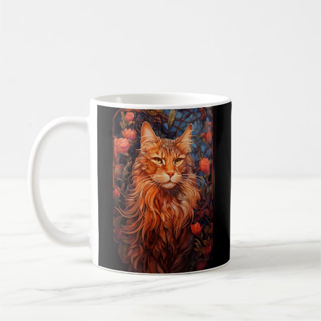 Maine Coon cat Kaffemugg (Vänster)