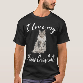 Maine Coon Cat Katt Katt Maine Coon cat motif T Shirt