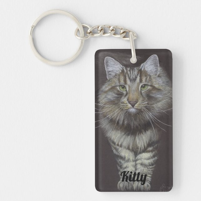Maine Coon Cat Keychain (Framsidan)