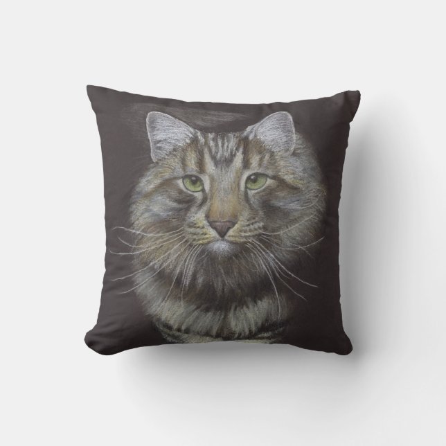 Maine Coon Cat Kudde (Framsida)