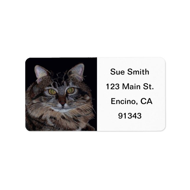 Maine Coon Cat Labels Adressetikett (Framsidan)