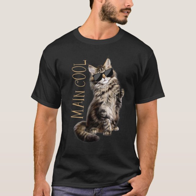 Maine Coon Cat Main Coola T Shirt (Framsida)