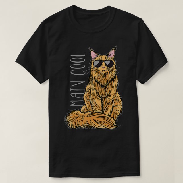 Maine Coon Cat Main Coola T Shirt (Design framsida)
