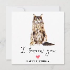 Maine Coon Cat Morsa mariy Pets Birthday Kort