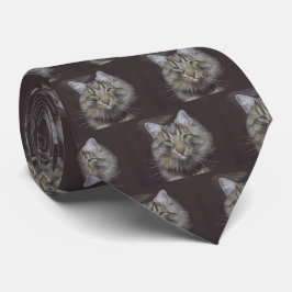 Maine Coon Cat Neck Tie Slips