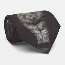 Maine Coon Cat Neck Tie Slips