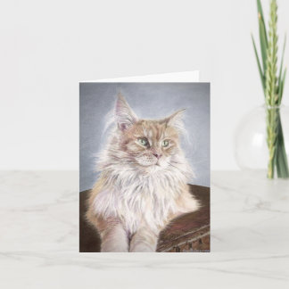 Maine Coon cat notecard Anteckningskort