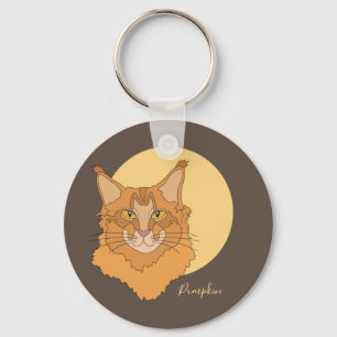 Maine Coon Cat Nyckelring