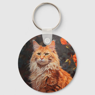 Maine Coon cat Nyckelring