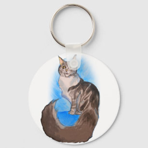 MAINE Coon Cat Nyckelring