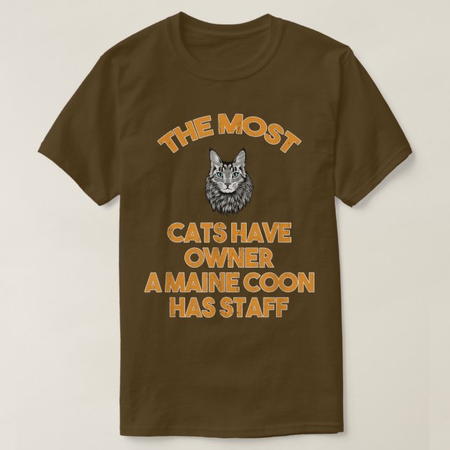 Maine Coon Cat Owner T Shirt (Design framsida)