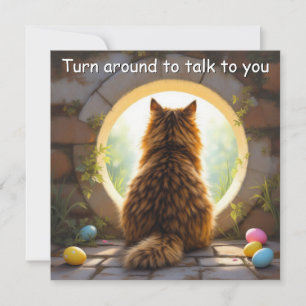 Maine Coon cat - Påsk Helgdag Card Julkort