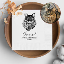 Maine Coon Cat Personlig Cheers