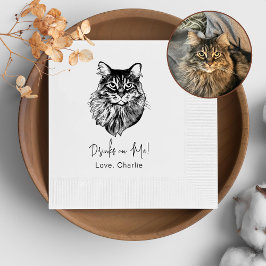 Maine Coon Cat Personlig dricker på mig Pappersservett