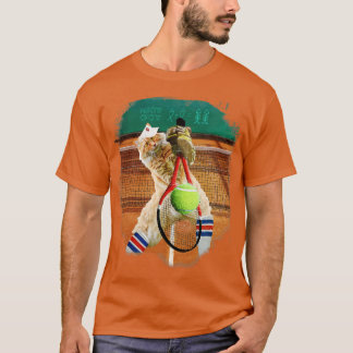 Maine Coon Cat Play Tennis 1 T Shirt